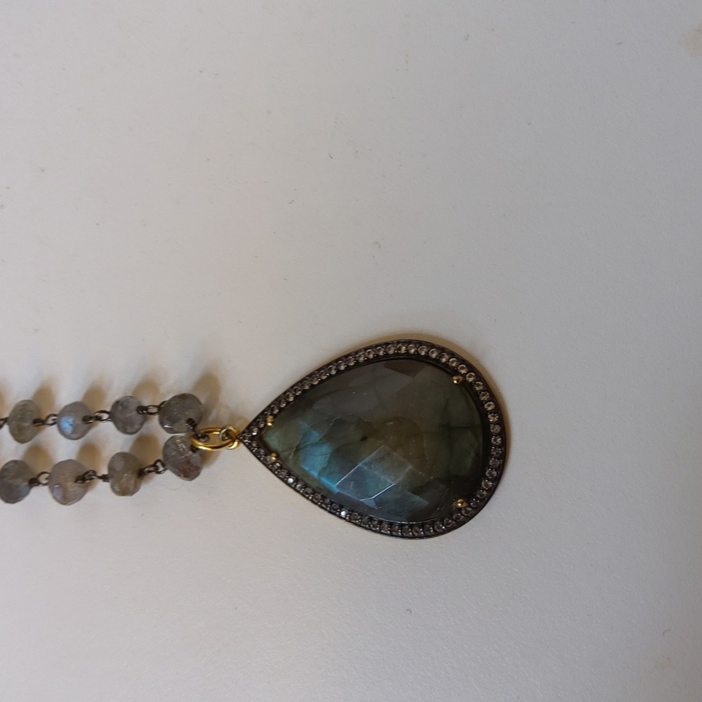 Teardrop multi-stone necklace